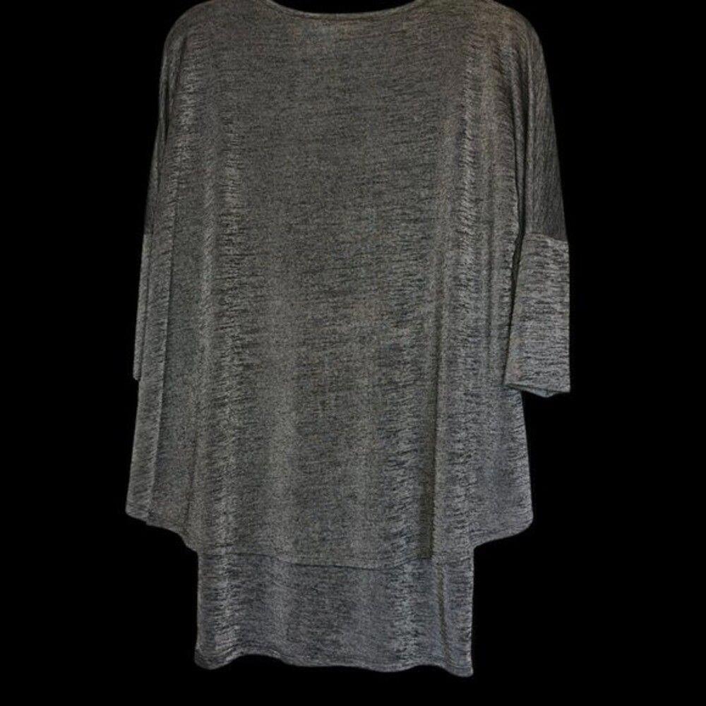 Stylish Gray V-Neck Top by White House Black Market - Size M - Picture 2 of 4